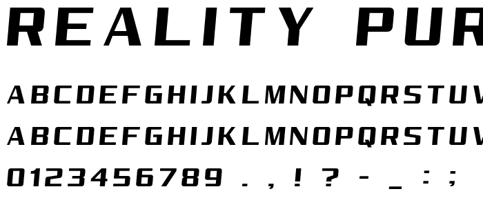 Reality Pursuit NC font